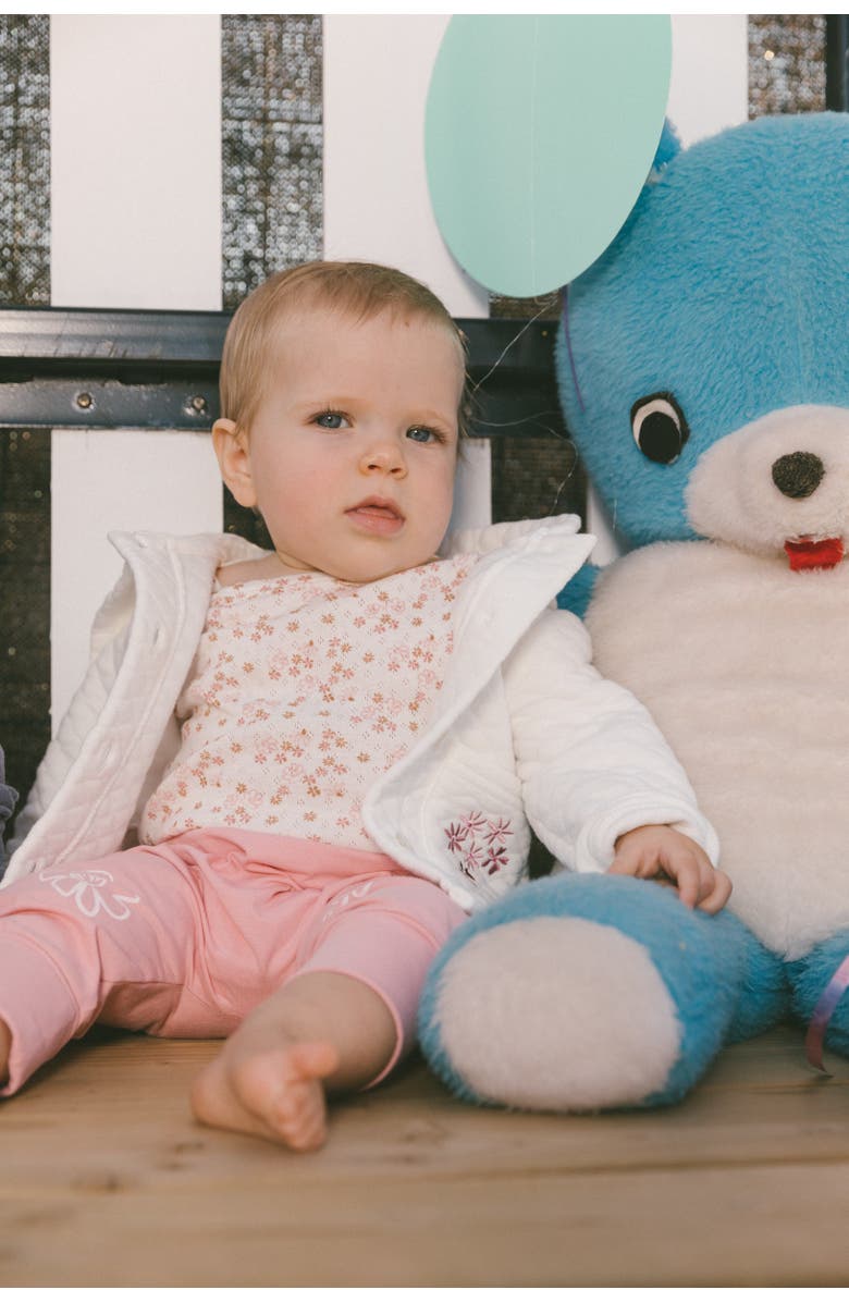 Deux par Deux Baby Girl's Organic Cotton Evolutive Pant Soft Pink, Alternate, color, Soft Pink