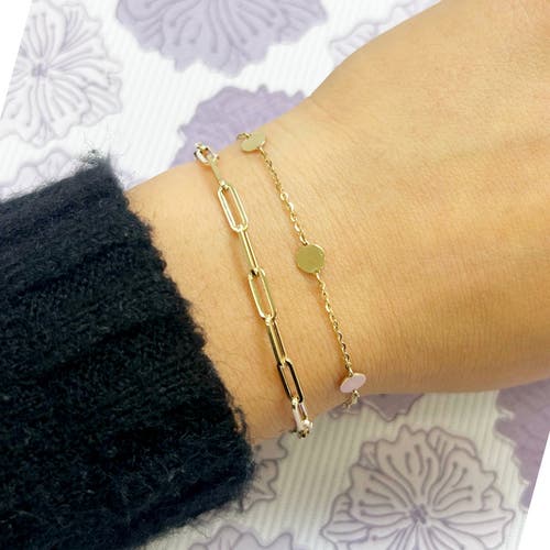The Lovery Fine Jewelry Golden Disc Chain Bracelet In Gold