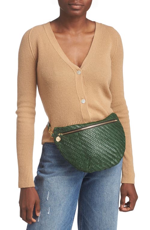 Clare V . Large Woven Leather Belt Bag