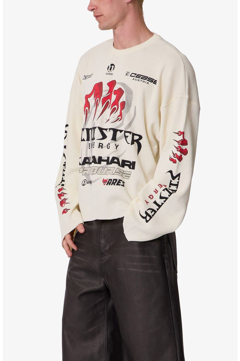 Sinister Thermal Long Sleeve Cotton Graphic T-Shirt, Alternate, color, OFF WHITE