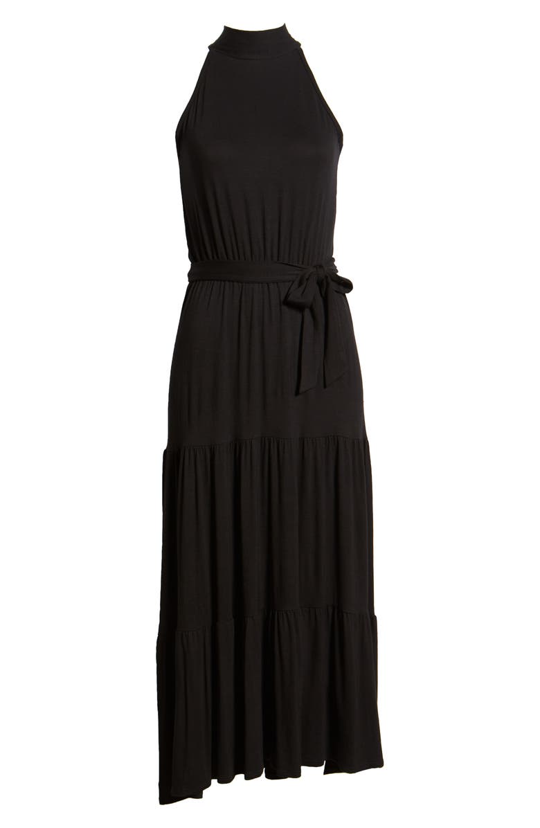 Loveappella Tiered Halter Maxi Dress, Alternate, color,