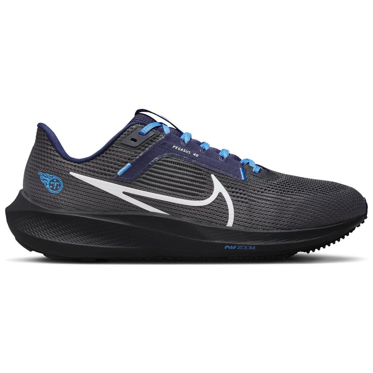 Nike Unisex Nike  Anthracite Tennessee Titans Zoom Pegasus 40 Running Shoe, Main, color, Anthracite
