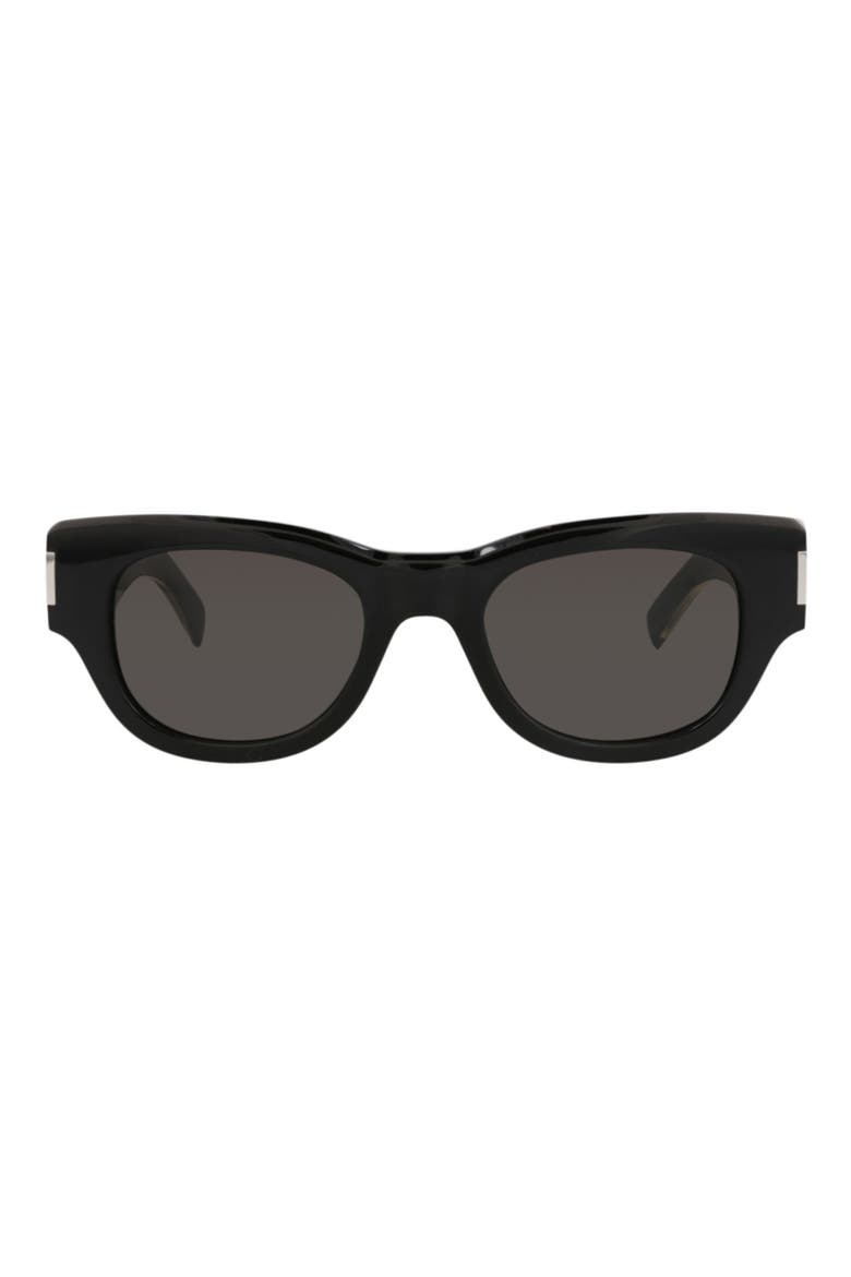 49mm Round Sunglasses, Main, color, BLACK CRYSTAL GREY