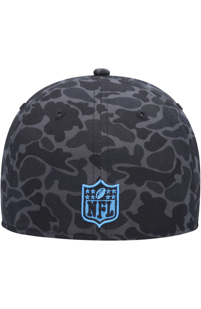 New Era Men's New Era Black Los Angeles Chargers Amoeba Camo 59FIFTY Fitted Hat, Alternate, color,
