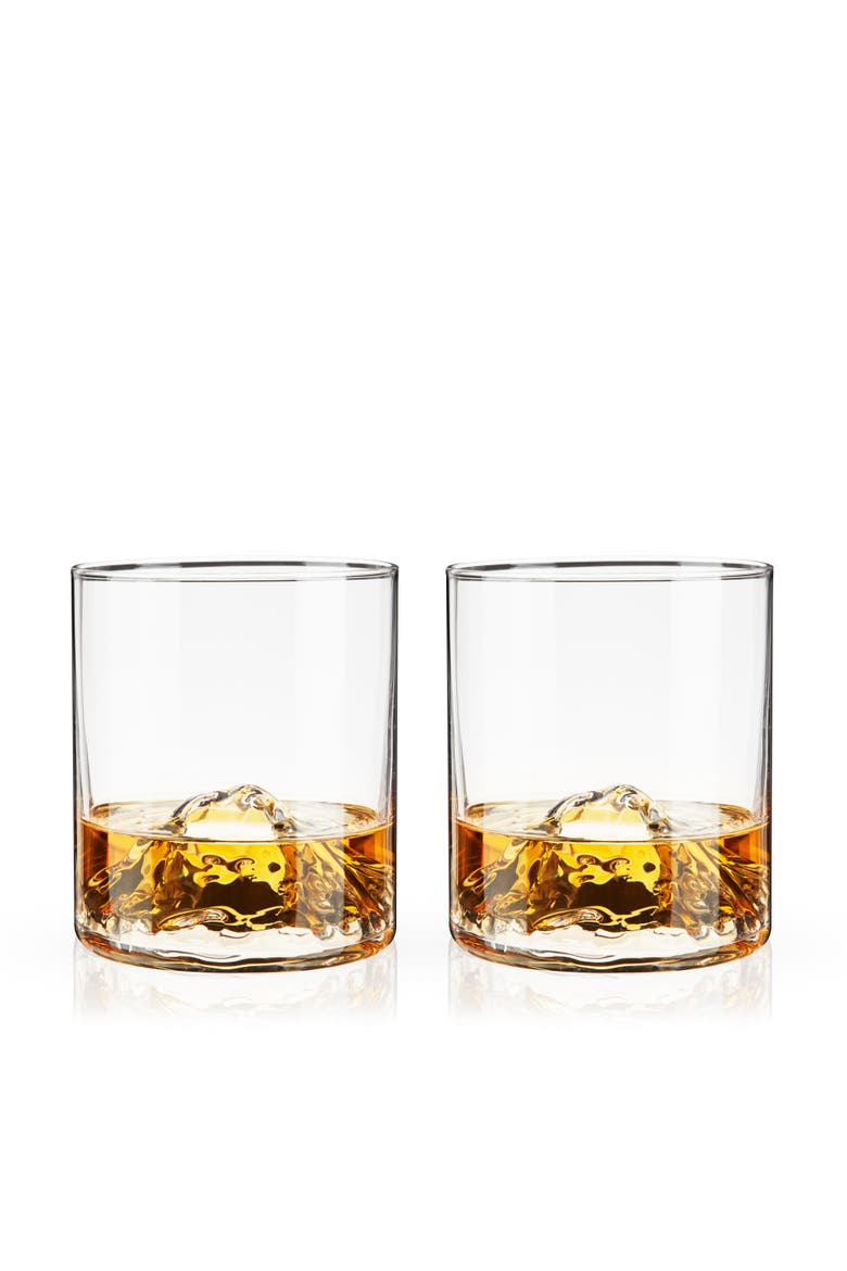 Mountain Crystal Tumblers Set of 2, Alternate, color, Clear
