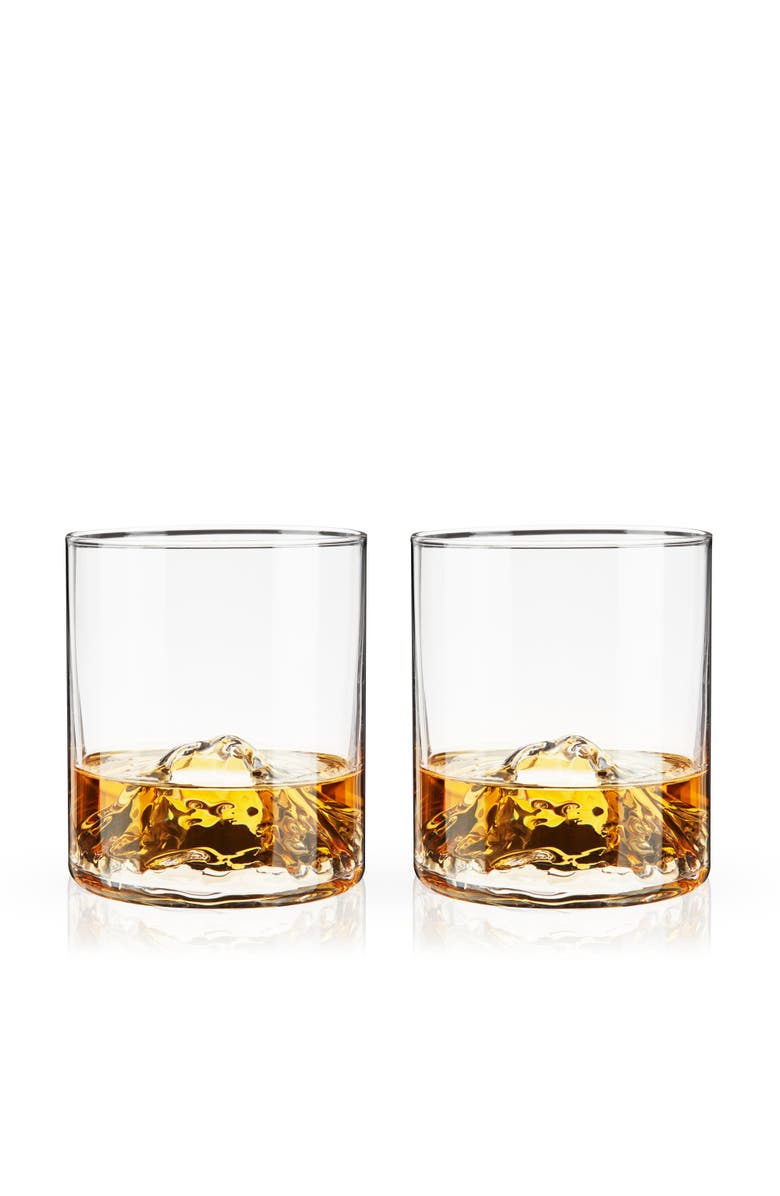 Viski Mountain Crystal Tumblers Set of 2, Alternate, color, Clear