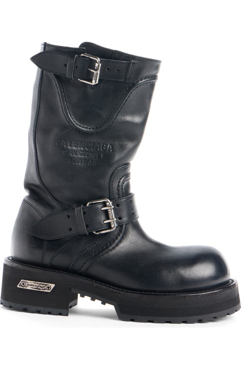 Balenciaga Venom Engineer Boot, Alternate, color, 1000 Black/ Silver