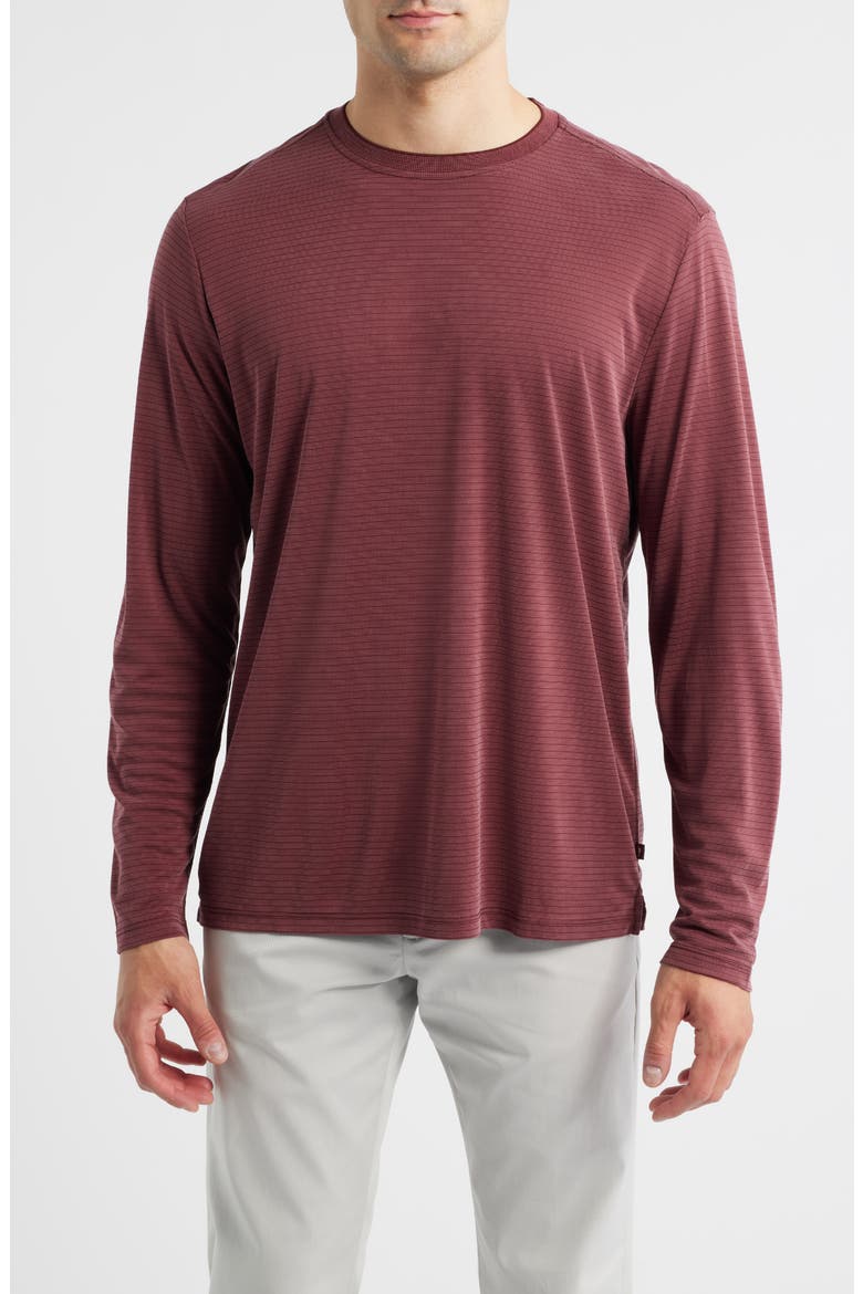 Bay Stripe Long Sleeve T-Shirt, Main, color, MAROON