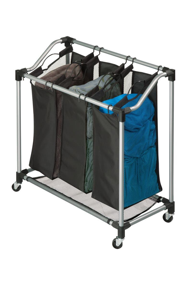 HONEY-CAN-DO Elite Triple Laundry Sorter, Alternate, color, 