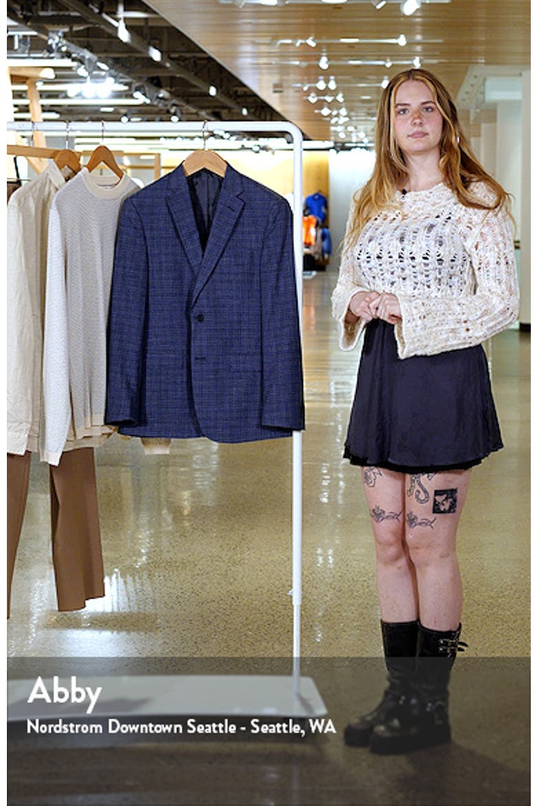 Plaid Wool & Silk Blend Sport Coat video