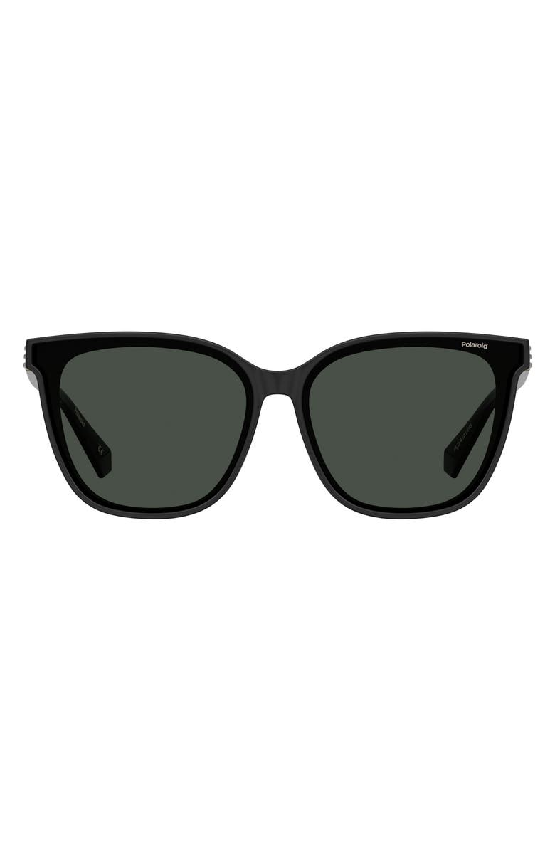 Polaroid 65mm Polarized Rectangular Sunglasses, Main, color,