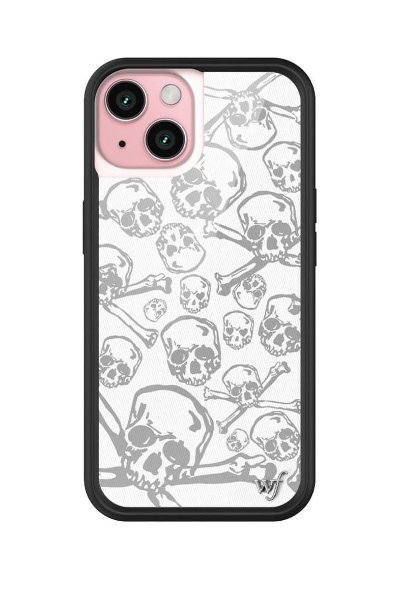Skull Girl iPhone Case, Alternate, color, White