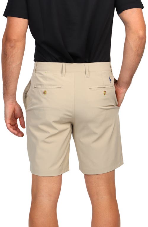 Tailorbyrd Solid Performance Shorts In Khaki