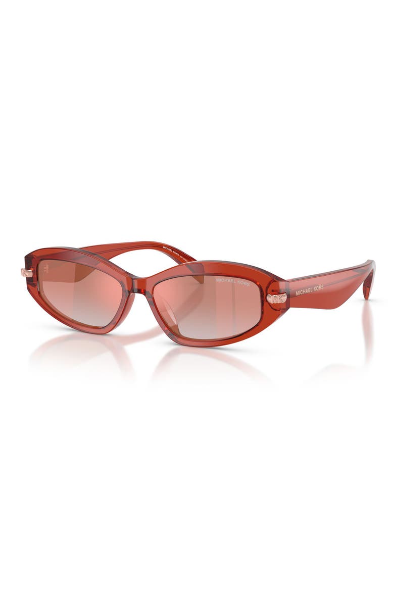Wilmington 54mm Oval Sunglasses, Alternate, color, PINK TORTOISE
