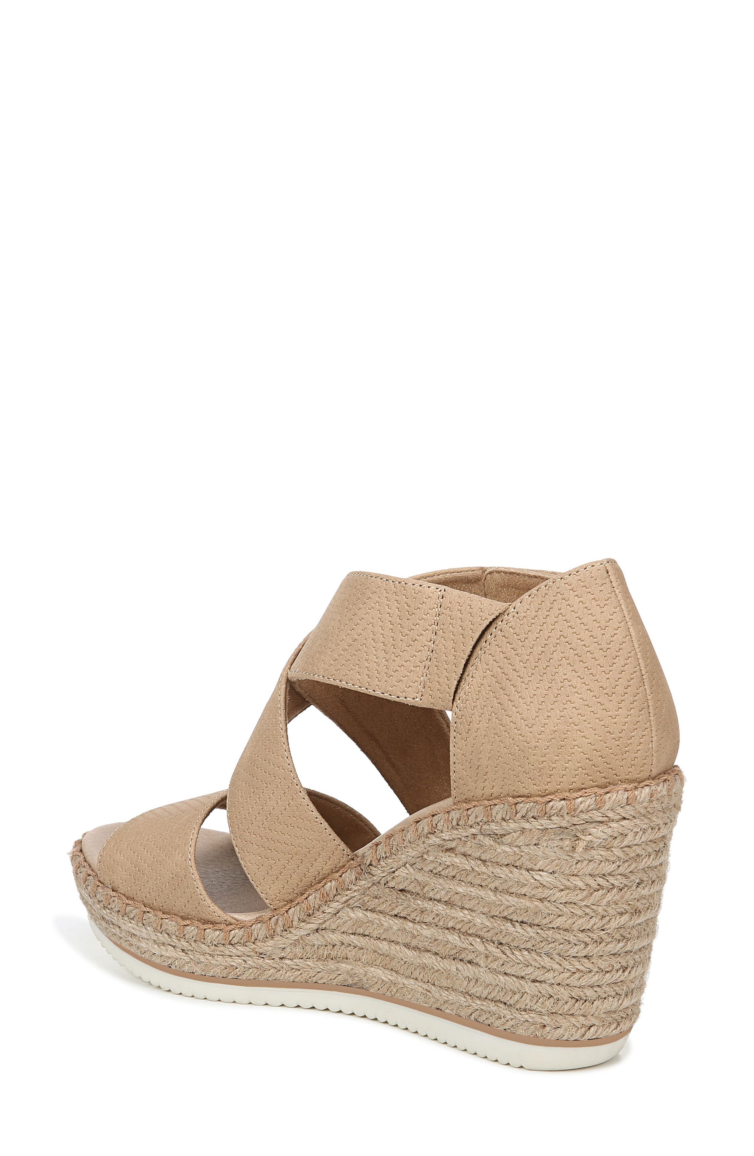 Vacay Wedge Sandal, Alternate, color, TAN FAUX LEATHER