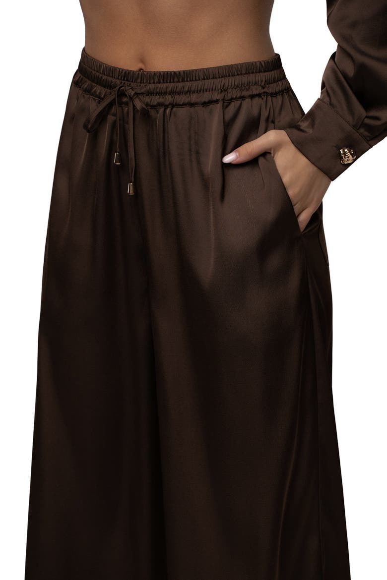 Sunny Day Drawstring Pants, Alternate, color, Chocolate