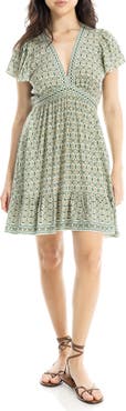 MAX STUDIO Flutter Sleeve Dress