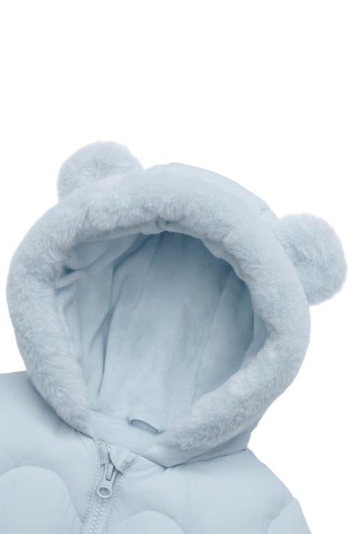 Rokka&rolla Soft Fleece Lined Puffer Jacket In Blue