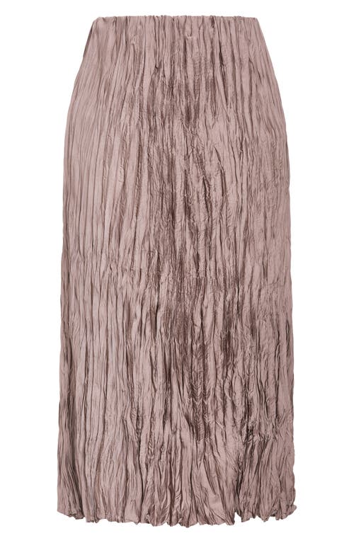 City Chic Imogen Pleated Crinkle Midi Skirt In Multi