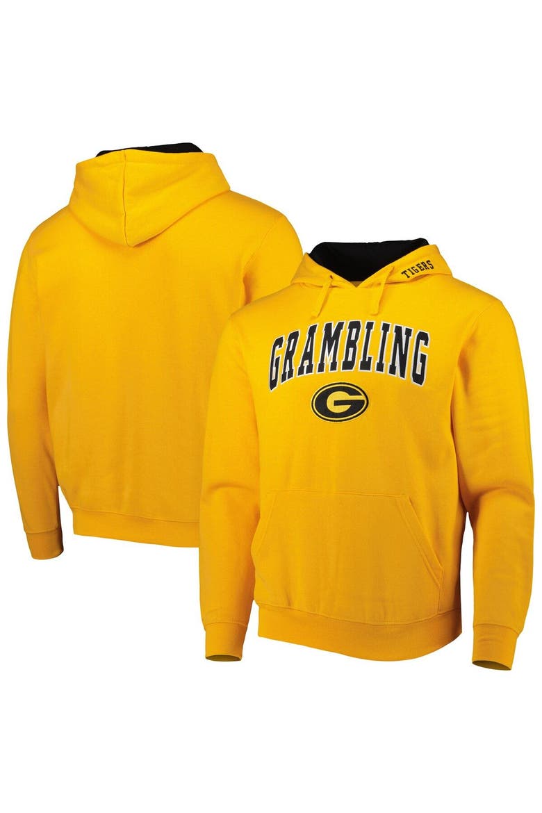 Men's Colosseum Gold Grambling Tigers Arch & Logo 3.0 Pullover Hoodie, Main, color, Gold