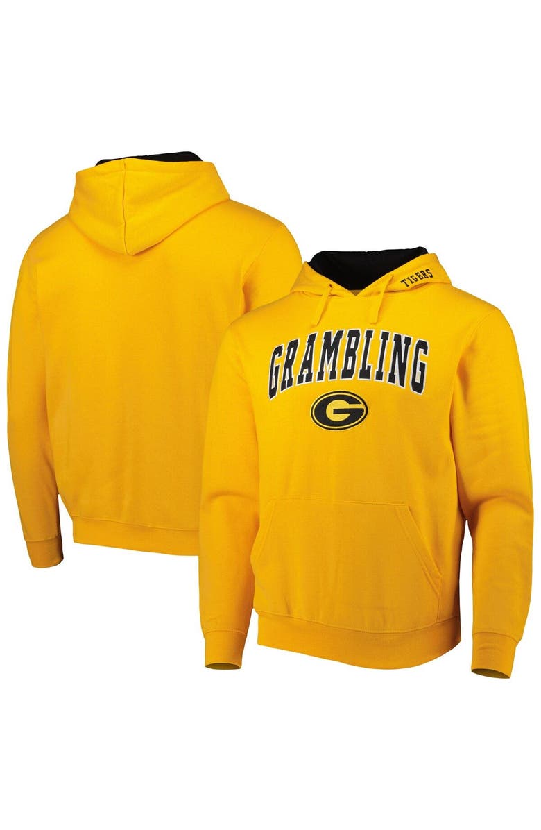 COLOSSEUM Men's Colosseum Gold Grambling Tigers Arch & Logo 3.0 Pullover Hoodie, Main, color, Gold