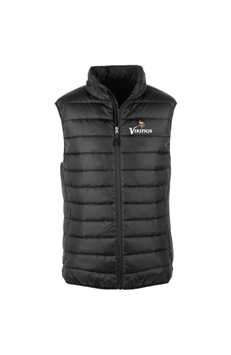 DUNBROOKE Men's Dunbrooke Black Minnesota Vikings Alberta Full-Zip Puffer Vest, Main, color, Black