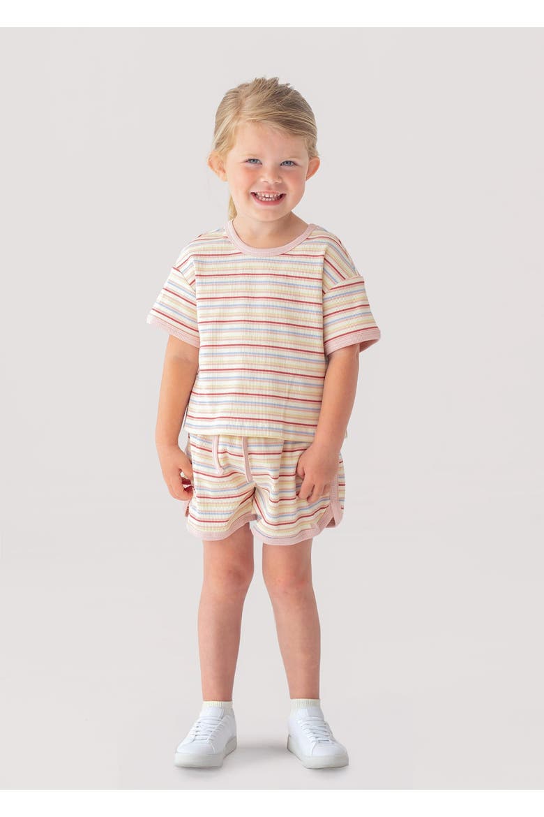 Sunset Sherbet Short Sleeve Two Piece Set, Alternate, color, Pink