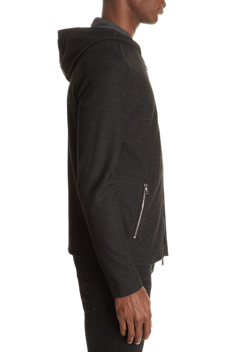 Zip Hoodie, Alternate, color, BLACK