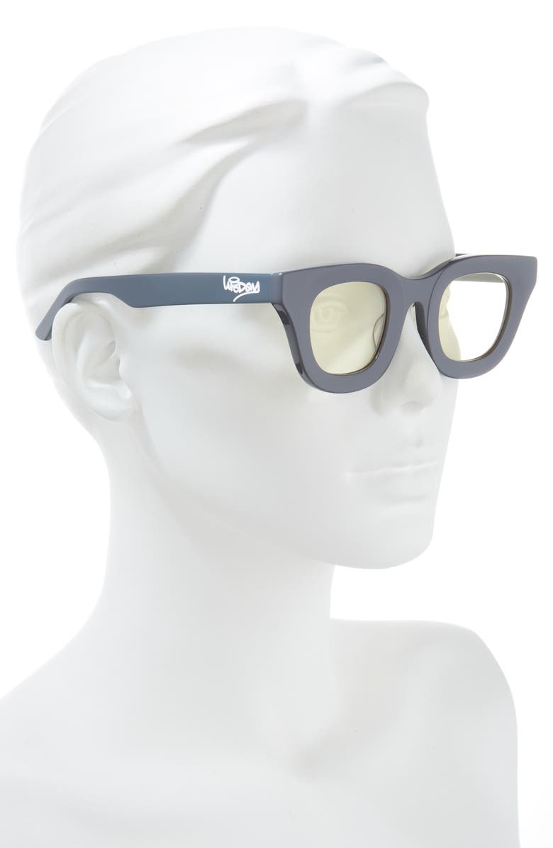 Wisdom Frame 3 43mm Round Sunglasses, Alternate, color, Wolf Grey