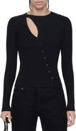 AllSaints Cruz Asymmetric Button Through Top