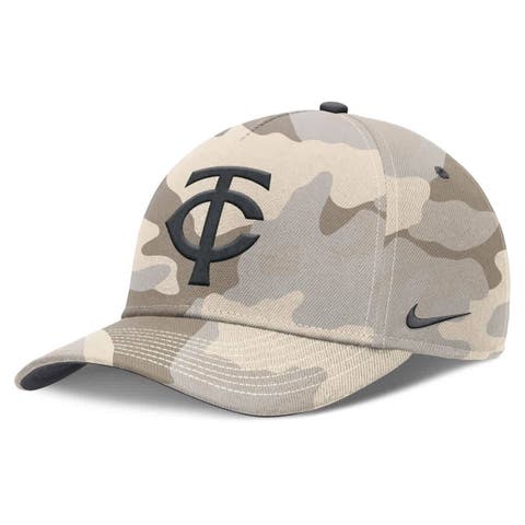 Men's Nike Natural Minnesota Twins Camo Pack Rise Adjustable Hat