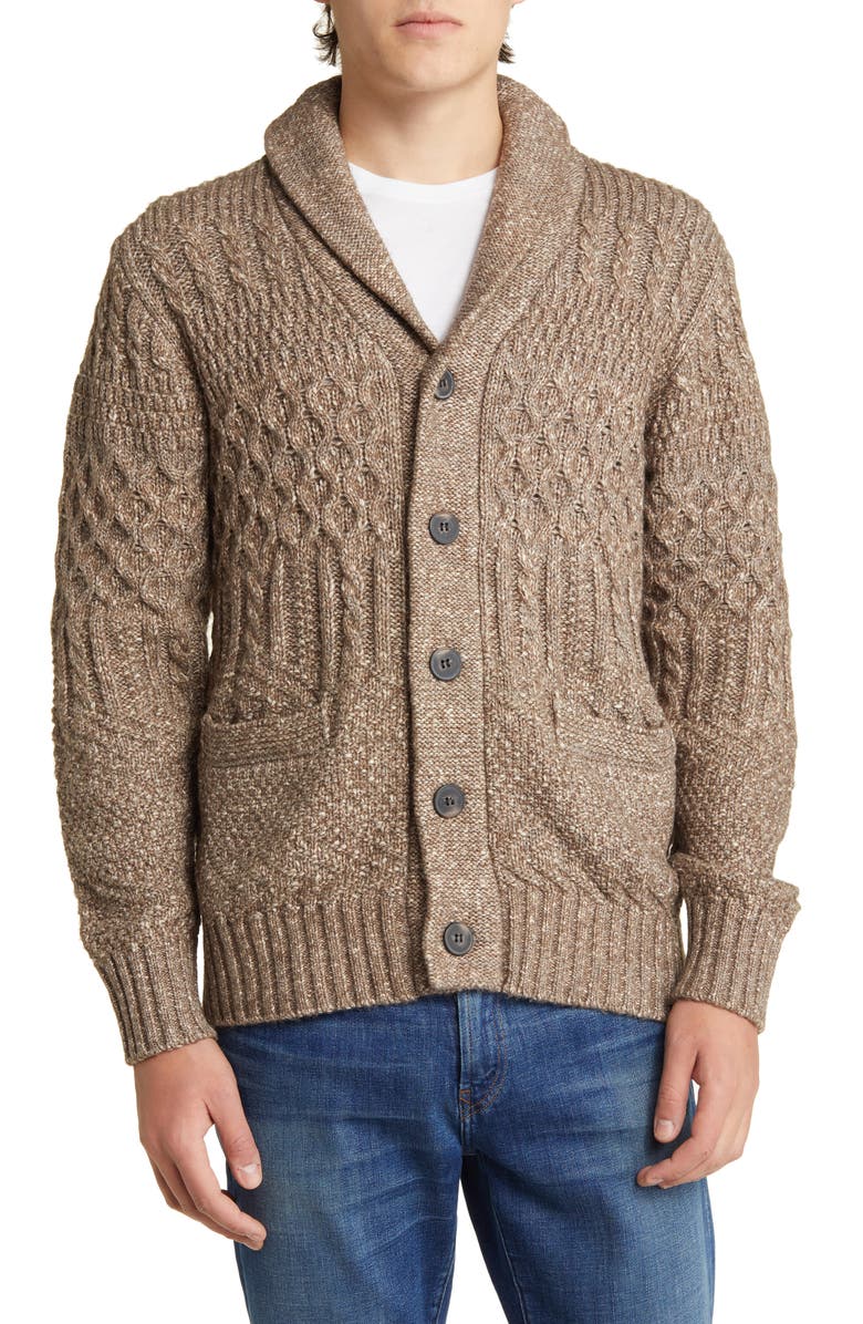 Schott NYC Marled Shawl Collar Cardigan, Alternate, color,
