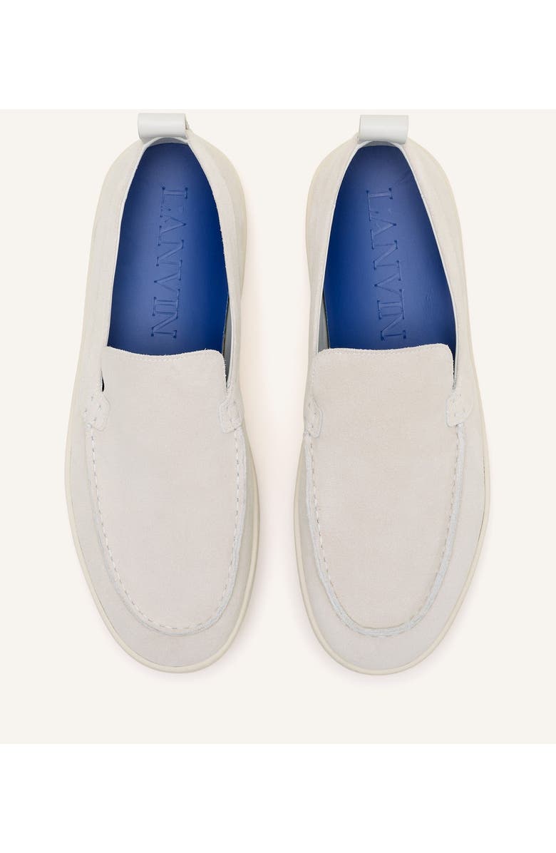 Lanvin Cruiser Moccasins In Suede, Alternate, color, Off White