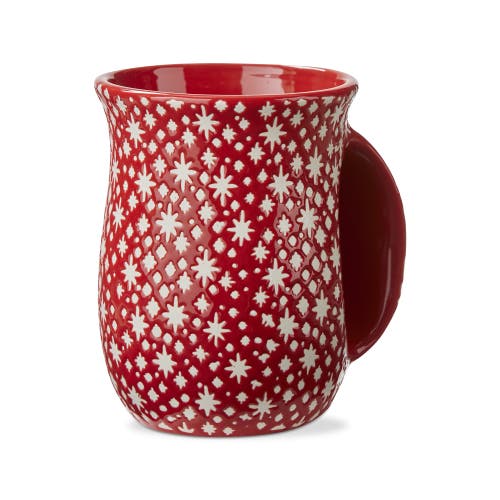 Tag Twinkle Twinkle Handwarmer Mug Red Ceramic Christmas Drinkware In Red