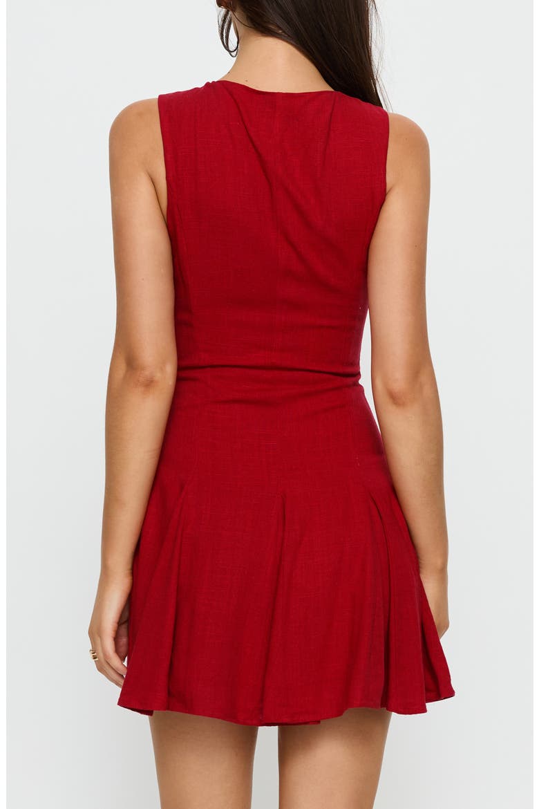 Aeryn Tie Front Minidress, Alternate, color, RED