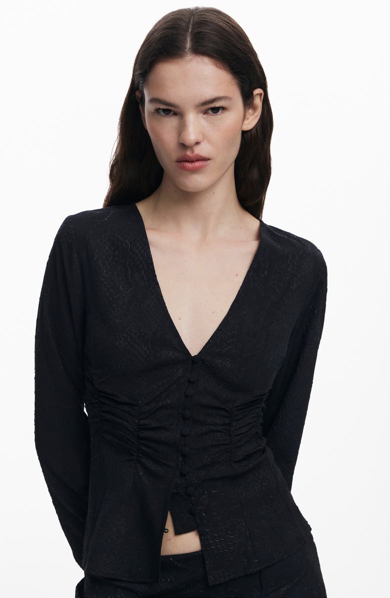 Desigual Ruched Top, Alternate, color, 