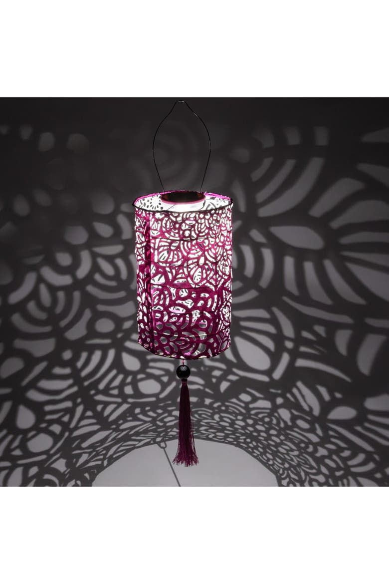 Soji Stella - Tassel Cylinder - Solar Lantern, Alternate, color, Pink