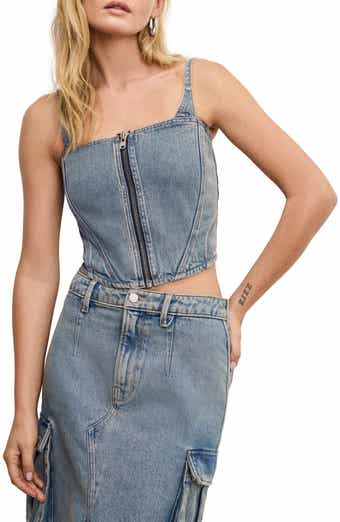 Good American Denim Bustier Crop Top