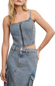 Good American Denim Bustier Crop Top