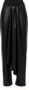Naked Wardrobe Drape Faux Leather Wide Leg Pants