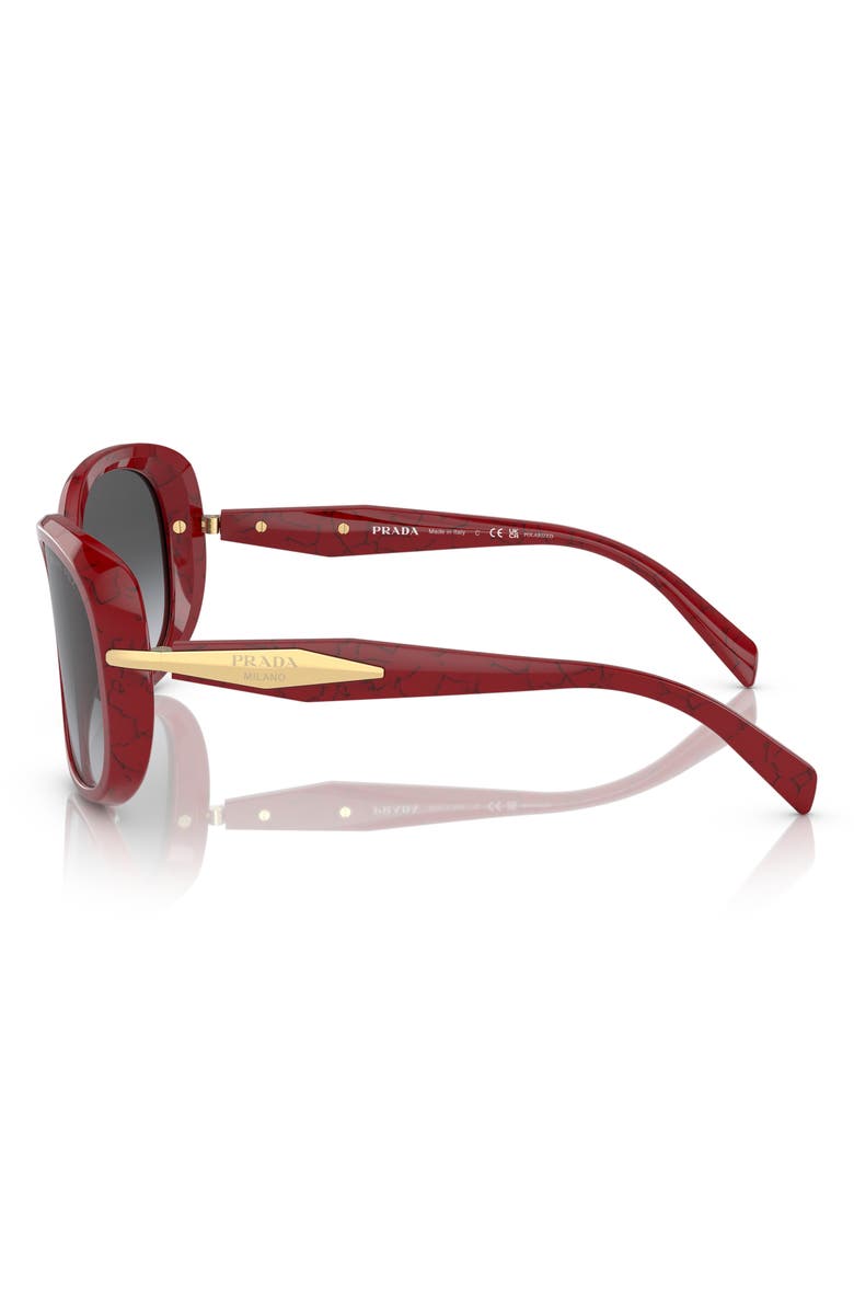 Prada 57mm Oversize Polarized Round Sunglasses, Alternate, color,