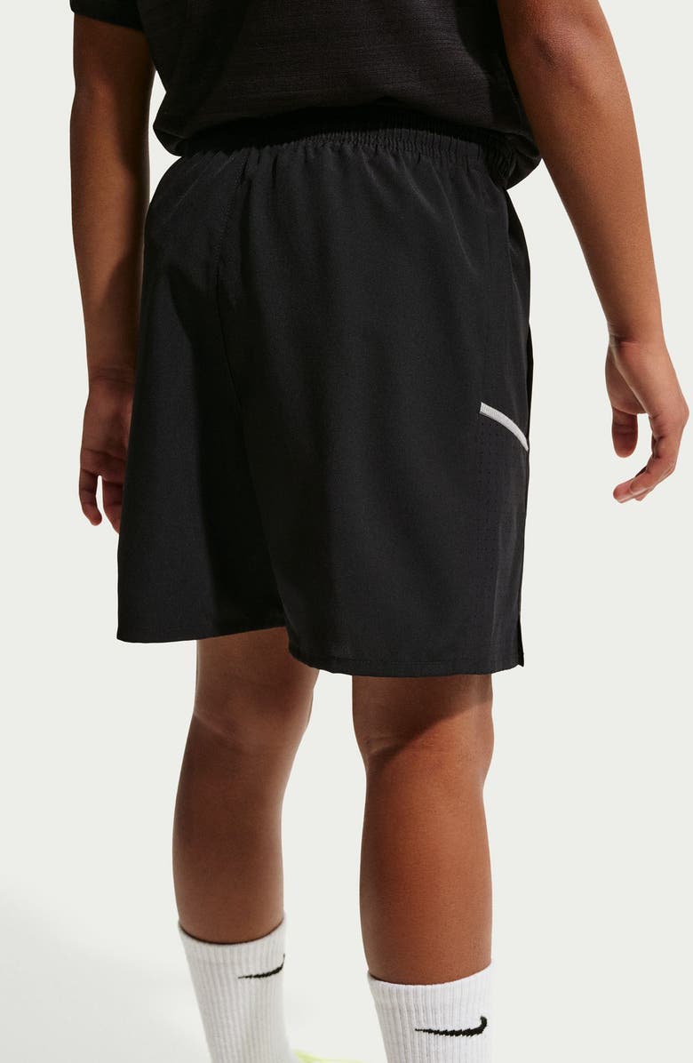 Nike Kids' Miler Dri-FIT Running Shorts, Alternate, color, Black/ Reflective Silver