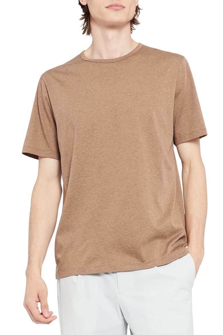 Precise Luxe Cotton Jersey Tee, Main, color, BARK
