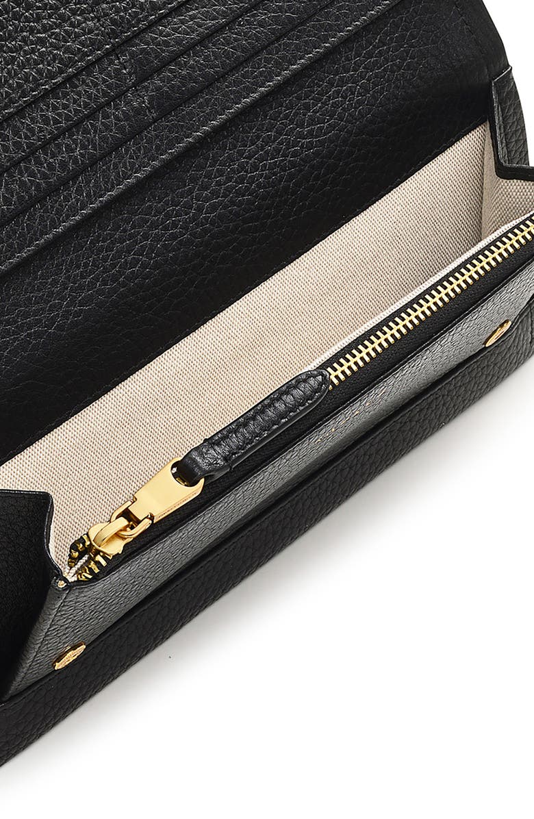 Radley Oak Street Leather Continental Wallet, Alternate, color, Black