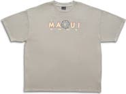Maui & Sons Compass Pigment Dyed Cotton Graphic T-Shirt