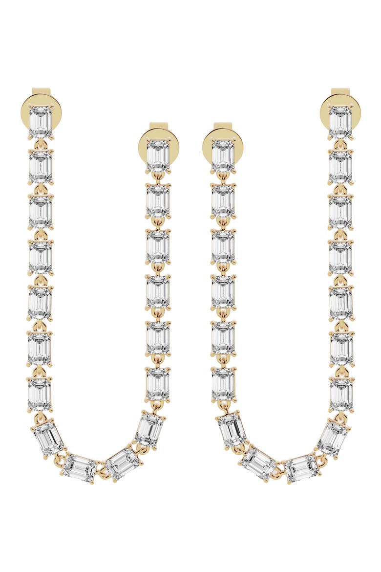 18K Gold Lab Created Diamond Dangler Drop Earrings - 8.16 ctw (Nordstrom Exclusive), Alternate, color, YELLOW
