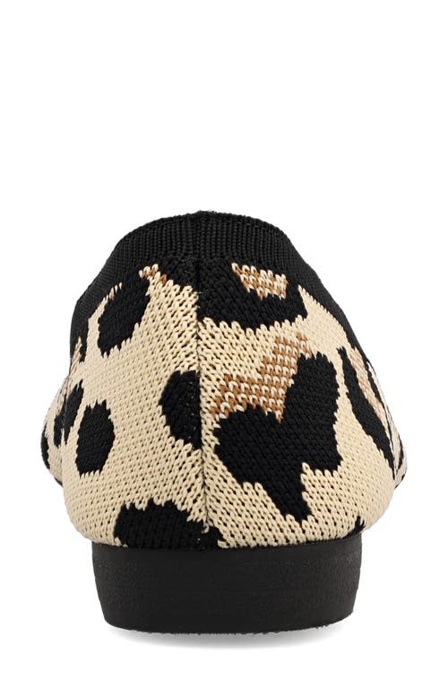 Mia Amore Josey Stretch Knit Flat In Leopard