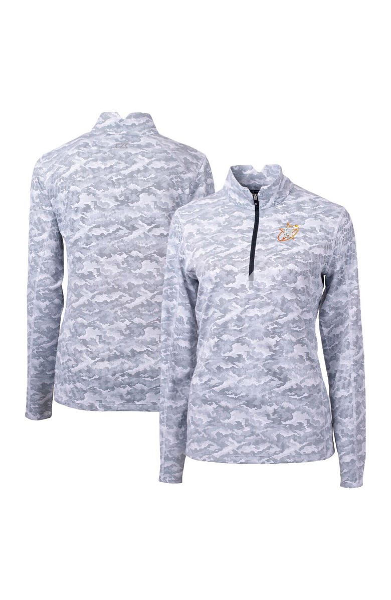 Cutter & Buck Women's Cutter & Buck Charcoal Houston Astros City Connect Traverse Camo Stretch Quarter-Zip Pullover Top, Main, color,