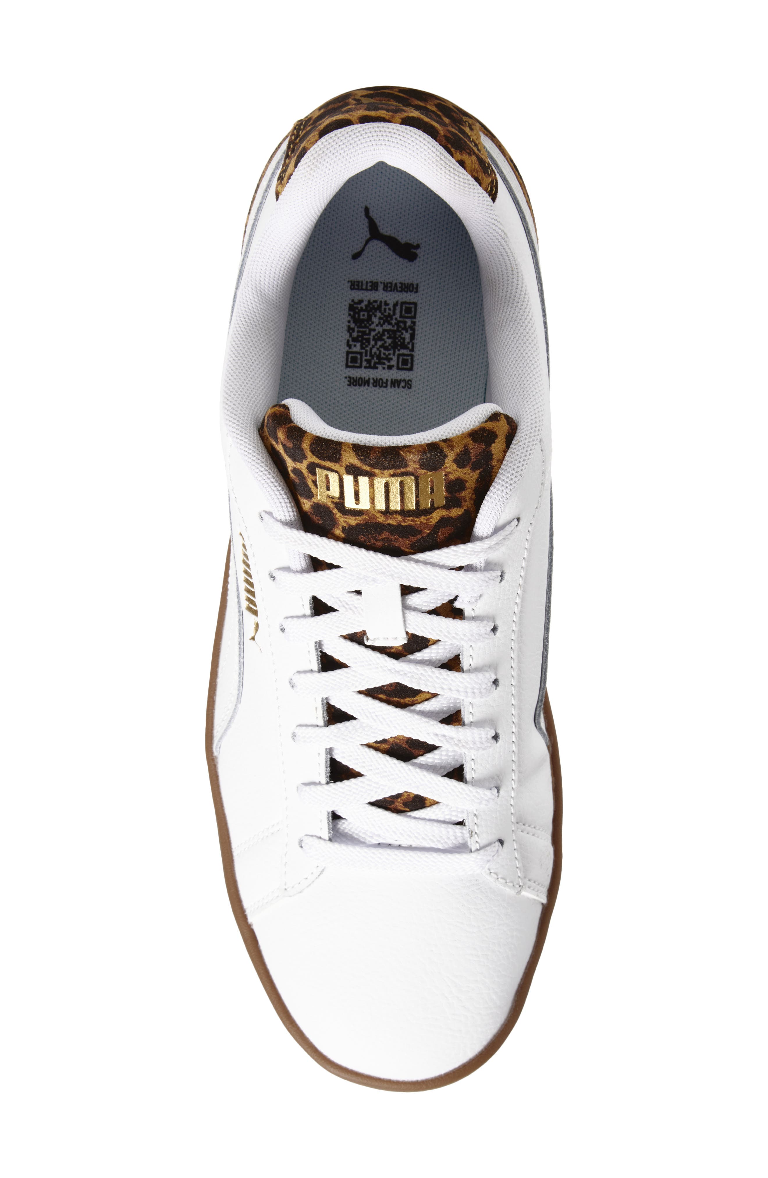 PUMA Court Lally Sneaker, Alternate, color, Puma White/ Warm White/ Gold