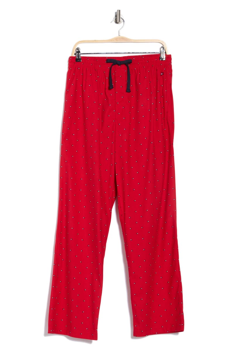 Tommy Hilfiger Cozy Logo Fleece Pants, Alternate, color, Sultan Red